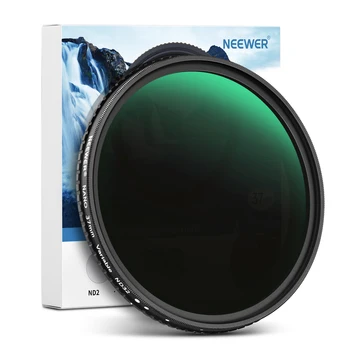 NEEWER HD с переменным ND фильтром ND2-ND32 (1-5 остановок) No X Cross /Оптическое стекло / 30-слойное нанопокрытие / Ультратонкая рама из алюминиевого сплава