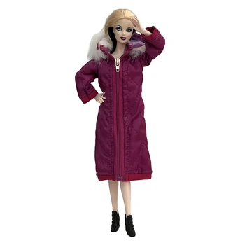 NK 1 шт. Теплая одежда на зиму, кукла, имитация пуховика, кукла, 1/6 цельнокроеное платье, пальто, сменные аксессуары для куклы Барби