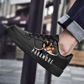 Paramore Band AF, Баскетбольные Мужские Женские Спортивные Кроссовки для бега, высококачественные кроссовки на плоской подошве, Сетчатая обувь на шнуровке, Обувь на заказ, сделай сам