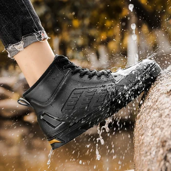 PARZIVAL Мужские резиновые сапоги по щиколотку, мужская непромокаемая обувь для работы, сада, Рыбалки, Водонепроницаемая Кухонная обувь, Модные Непромокаемые ботинки