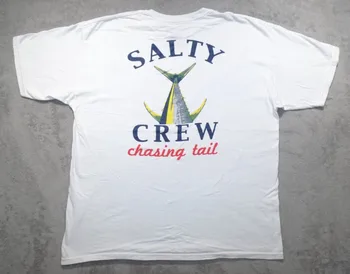 Salty Crew Chasing Tail Двусторонняя футболка XL White Surf Fish Dive Sail