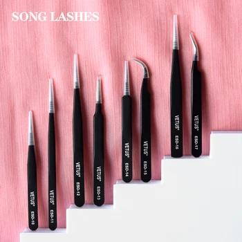 Song Lashes Профессиональные Высококачественные Пинцеты для наращивания ресниц 8 размеров Mix Beauty Инструменты для макияжа