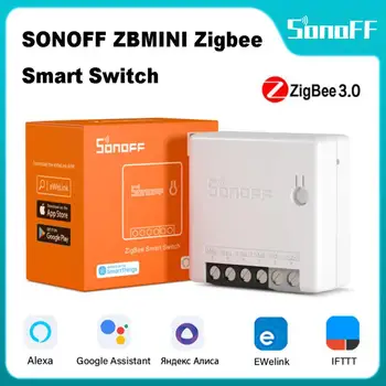 SONOFF ZBMINI Zigbee 3.0 Smart Switch 2-Полосный модуль Релейного выключателя Через приложение eWeLink Требуется ZBBridge Для Работы С Alexa Google Home