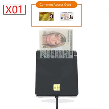 X01 USB Считыватель смарт-карт для Банковских карт IC/ID EMV card Reader Высокого Качества для Windows 7 8 10 Linux OS USB-CCID ISO 7816