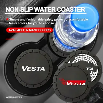 Автомобильная подставка для стакана воды, Нескользящий Силикагелевый коврик, Держатель для Lada Vesta 2023 sw cross 2019, Аксессуары для укладки