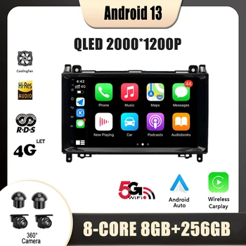 Автомобильное Радио Мультимедиа Видео GPS Для Benz W245 W639 W906 Sprinter B160 B170 Android 13 Навигация Без 2 Din DVD-Плеера