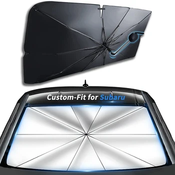 Автомобильные складные солнцезащитные козырьки на лобовое стекло, зонты, защита от солнца, подходит для Subaru с поворотом на 360 °, аксессуары с гибкой ручкой