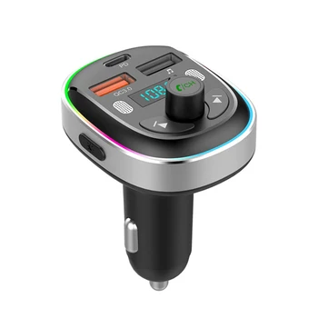Автомобильный комплект Bluetooth MP3-плеер FM-передатчик Автомобильный USB QC3.0 Быстрая зарядка аудиоприемника PD мощностью 30 Вт