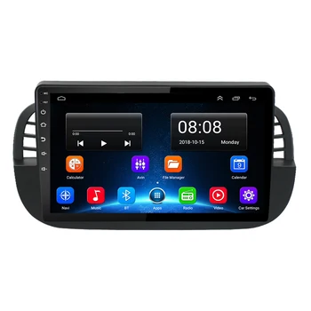 Автомобильный мультимедийный плеер Android-радио для FIAT 500 2007-2015, комплект для передней панели, приборная панель, стереосистема 2 Din