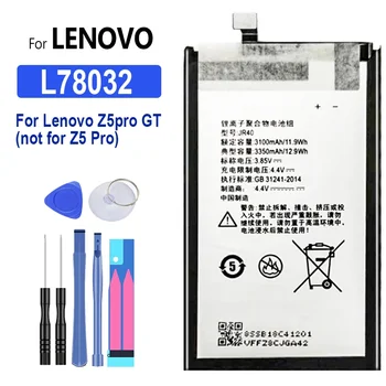 Аккумулятор JR40 для Lenovo Z5 Pro L78031, Z5 Pro GT L78032 Аккумулятор мобильного телефона емкостью 3350 мАч + бесплатные инструменты