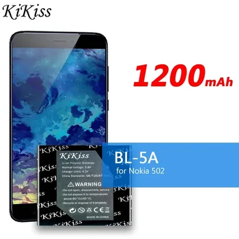 Аккумулятор KiKiss BL-5A BL5A 1200 мАч для Nokia Asha 502 MQNLQ Replacement Bateria