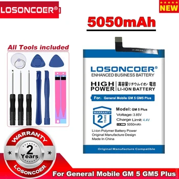 Аккумулятор новейшего производства LOSONCOER GM5 Plus 5 5050 мАч для обычных мобильных GM 5 5 Android One Cell Batteries