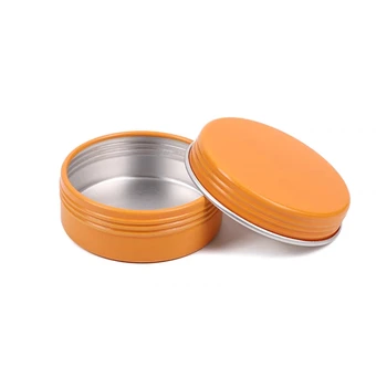 алюминиевые жестяные баночки оранжевого цвета по 20 г для косметического геля для волос, металлические жестяные контейнеры для хранения с завинчивающейся крышкой