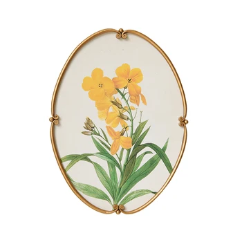 Американское ретро, доступное Роскошное украшение в виде золотого цветка, вход в гостиную, столовую, Комбинированная настенная роспись с растениями