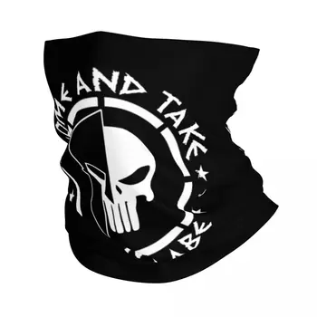 Бандана Sparta Molon Labe Spartan с черепом, Зимняя грелка для шеи, мужская Ветрозащитная повязка на лицо, шарф для походов, гетра, повязка на голову
