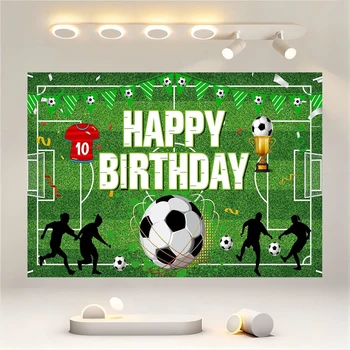 Баннер для вечеринки по случаю дня рождения в футболе, украшение для вечеринки по случаю дня рождения в футбольной тематике, фон для реквизита фотобудки
