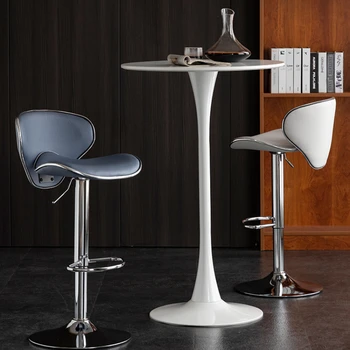 Барные стулья со столешницей, Роскошная парикмахерская, ресторан, офис, современные барные стулья, кухня, Nordic High Sandalye, Скандинавская мебель YN50BC