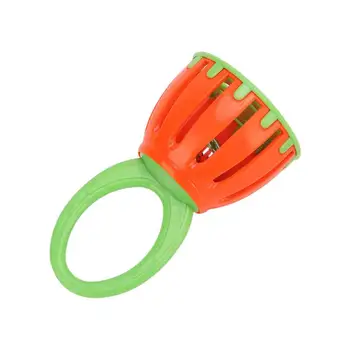 Безопасная и экологичная игрушка-шейкер: гуманная игра с энтузиазмом и удобной погремушкой-колокольчиком в клетку для младенцев - Овальная ручка