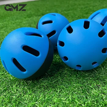 бейсбольные мячи из 5шт 74 мм EVA, тренировочные мячи для софтбола, пластиковые, с 16 отверстиями, с воздушным потоком, для легких ударов в помещении и на улице