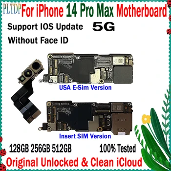Бесплатная доставка 100% Протестированная Материнская плата Для iPhone 14 Pro Max Материнская Плата Clean iCloud Для iPhone 14 Pro Max Логическая плата E-SIM & SIM