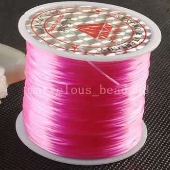 Бесплатная доставка Красивые ювелирные изделия из розового хрусталя толщиной 1 мм, эластичный бисерный шнур, веревка MC3225