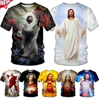 Бог! Крест, Иисус, Люби всех, христианская унисекс модная футболка с 3D принтом, повседневные короткие топы, уличная футболка