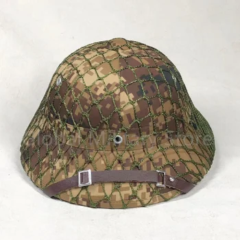 Боевой шлем армии Вьетнама, тактическая камуфляжная шляпа, кепка для джунглей с маскировочной сеткой, полностью зеленая Бронза, крутой шлем