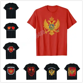 Больше дизайна Флага Черногории с винтажной национальной футболкой Черногории для мужчин, женская футболка, топы в стиле хип-хоп, Хлопковые футболки