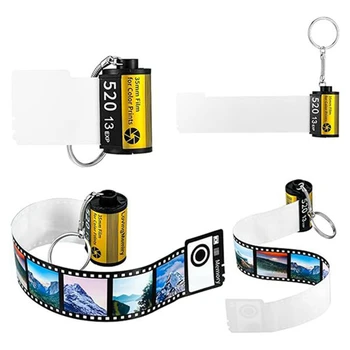 Брелок для ключей с рулоном пленки для сублимационной камеры 4 шт с 10 фотографиями, брелок для ключей с изображением альбома на память, подарки на День рождения, поделки своими руками