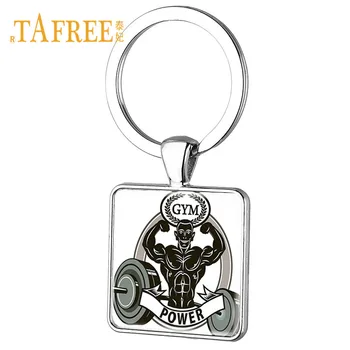 Брелок для фитнес-клуба TAFREE Strong Man Fitness Sport Equipment Металлический Брелок-подвеска Брелки для ключей Подарок FQ497