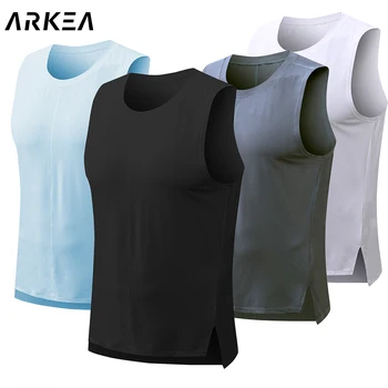 Быстросохнущие мужские рубашки для бега, Компрессионная мужская одежда для спортзала, спортивная футболка без рукавов, тренировочный жилет, облегающая одежда