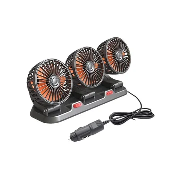 Вентилятор для автомобиля, трехголовочный вентилятор для внедорожников, USB-охлаждающий воздух, маленький персональный вентилятор, 2 скорости, электрический вентилятор для грузовика (24 В)