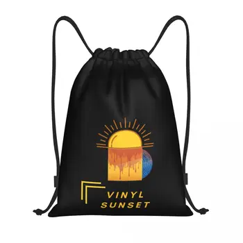 Виниловая пластинка Sunset 23 Сумки на шнурках, спортивная сумка, рюкзак, Фирменный Уникальный рюкзак Cool