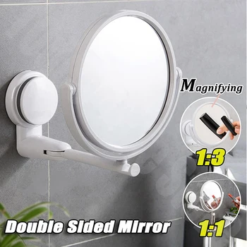 Вращающееся на 360 ° Складное Косметическое зеркало без перфорации Увеличительное зеркало в ванной Настенное Зеркало для бритья HD Косметическое зеркало