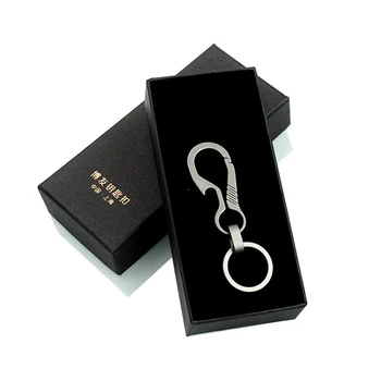 Высококачественная цепочка для ключей из настоящего титана, роскошный мужской брелок с пользовательской надписью, ультралегкий EDC Для брелоков, держатель ювелирных изделий