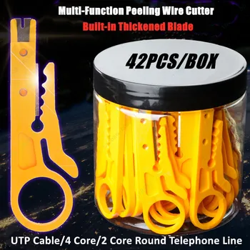 Высококачественный многофункциональный резак для снятия пилинга сетевого UTP-кабеля RJ45, 4-жильного / 2-жильного круглого телефонного провода, обжимной съемник