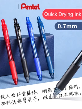 Гелевая ручка Pentel Energel BL107 0,7 мм Для практики письма Быстросохнущими Чернилами Нажимного Типа Черная Ручка Гладкая Ручка для подписи