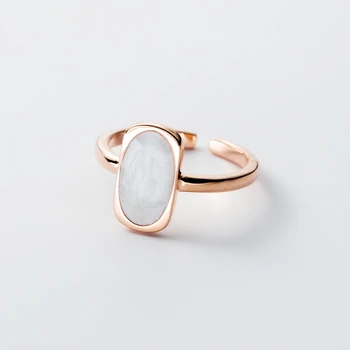 Геометрическое овальное глазурное кольцо класса люкс INS, лидер продаж, Серебряное кольцо с возможностью изменения размера для женщин, модные ювелирные изделия