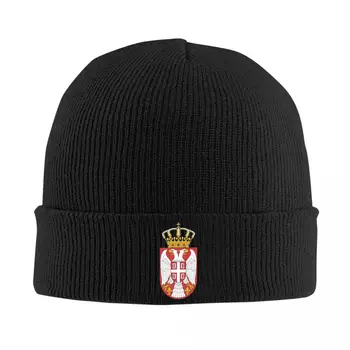 Герб Сербии, шляпы-капоты, модная вязаная шапка для мужчин и женщин, зимние Теплые Сербские гордые тюбетейки, шапочки-ушанки