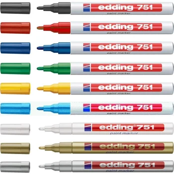 Германия Edding 751 металлическая стальная маркерная ручка 1-2 мм промышленная маркерная ручка 1ШТ
