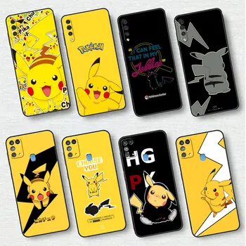 Горячий чехол Pokemon Pikachu Для Samsung Galaxy A50 A20S A20e A70 A10 A40 A30 A10s A10e M51 M31s M13, черный Мягкий Чехол Для Телефона