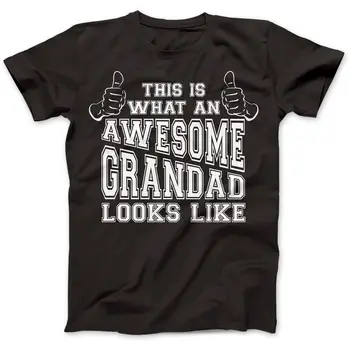 Дедушка Потрясающий подарок дедушке, подарочная футболка из хлопка премиум-класса, забавная бабушка