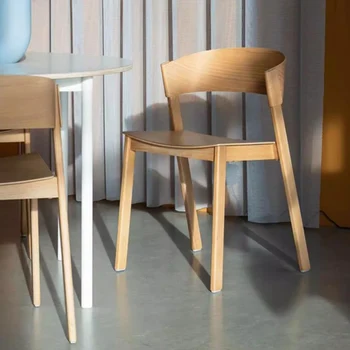 Деревянный обеденный стул в скандинавском стиле, Профессиональная гостиная, обеденный стул для ресторана, Эргономичная Расслабляющая мебель для комедий, Кухонная мебель