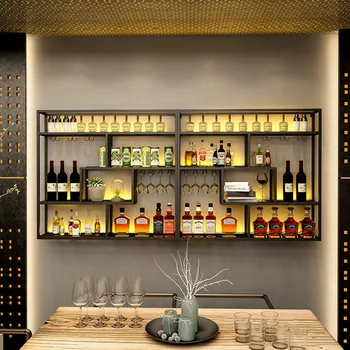 Дизайн дисплея барного шкафа с кубической колонной, Штабелируемые свадебные кухонные домики, винный шкаф ручной работы, промышленная металлическая мебель Schrank