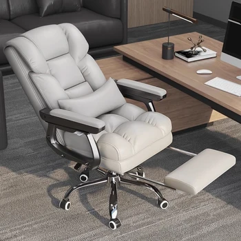 Дизайнерское индивидуальное кресло на колесиках Nordic Massage Lounge С эргономичными подлокотниками Офисное кресло Gravity White Bureau Meuble Rome Furniture