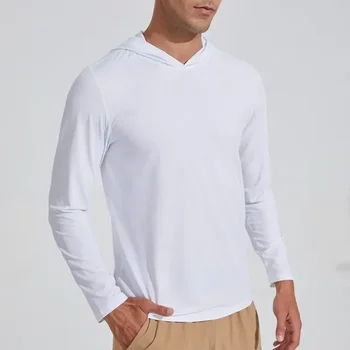 Длинная с Лулу.  Быстросохнущие Рубашки С логотипом тренировки для бега, мужская толстовка для верховой езды, Дышащая Компрессионная толстовка