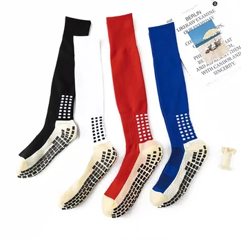 Длинные футбольные носки и гольфы Мужские женские футбольные носки Длинная спортивная силиконовая противоскользящая ручка