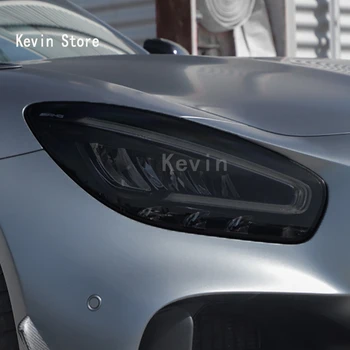 Для AMG GT 2-Дверный R190 C190 2015-2022 Защитная Пленка Для Автомобильных Фар Передний Свет Прозрачный Дымчатый Черный TPU Стикер