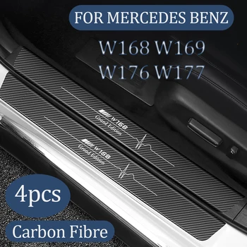 Для Benz A-Class Grand Edition W168 W169 W176 W177 Порог Из Углеродного Волокна Снаружи Защищает Антифрикционные Наклейки На Пороги Автомобиля
