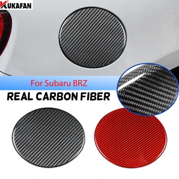 Для Subaru BRZ наклейки для украшения крышки топливного бака из настоящего углеродного волокна для отделки экстерьера автомобиля